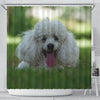 Cute Poodle Puppy Print Shower Curtains-Free Shipping