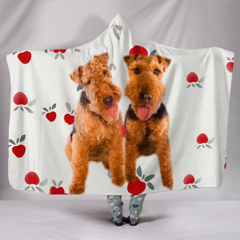Welsh Terrier Dog Print Hooded Blanket-Free Shipping