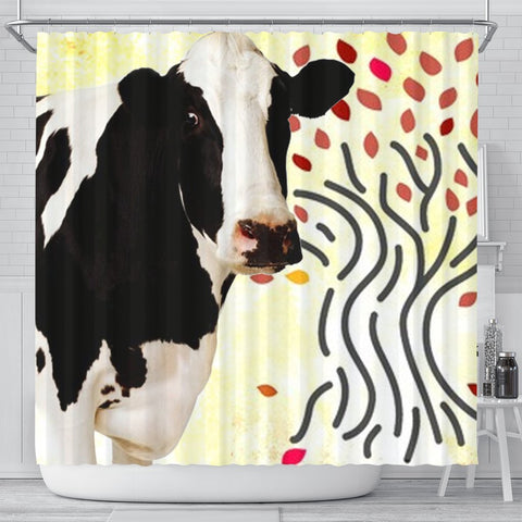 Holstein Friesian cattle (Cow) Print Shower Curtain-Free Shipping