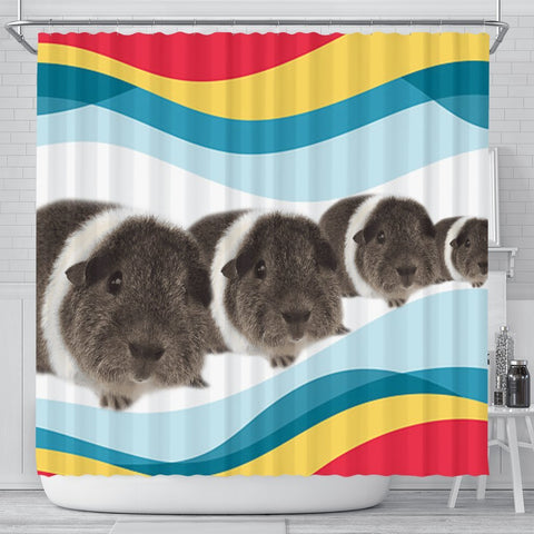 Rex guinea pig Print Shower Curtain-Free Shipping