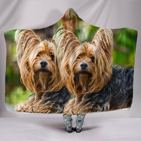 Yorkshire Terrier Dog Print Hooded Blanket-Free Shipping