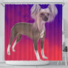 Chinese Crested Dog Print Shower Curtain-Free Shipping