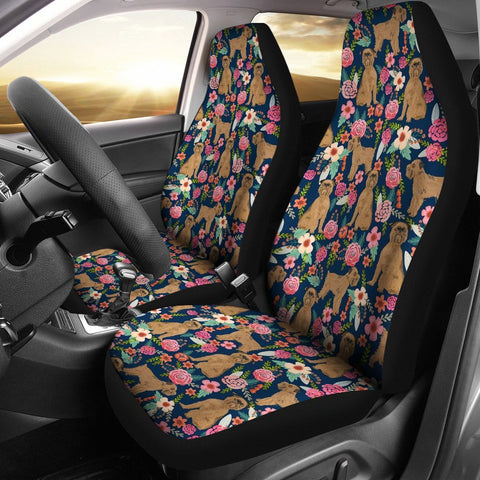 Brussels Griffon Dog Floral Print Car Seat Covers-Free Shipping