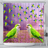 Monk Parakeet Parrot Print Shower Curtains-Free Shipping