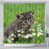 Cute American Shorthair Cat Print Shower Curtains-Free Shipping