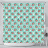 Bull Terrier Dog Floral Print Shower Curtains-Free Shipping