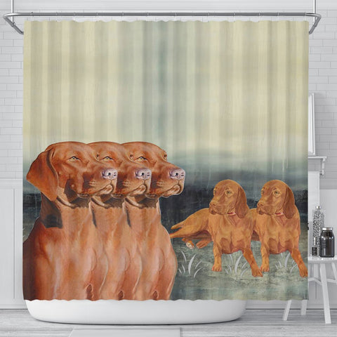 Vizsla Dog Print Shower Curtain-Free Shipping