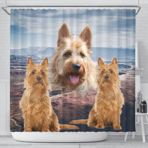 Lovely Australian Terrier Print Shower Curtains-Free Shipping