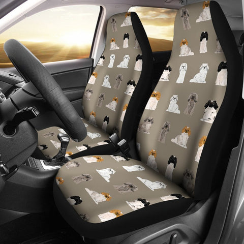 Pekingese Dog In Lots Print Car Seat Covers-Free Shipping