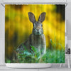 Cute Rabbit Print Shower Curtains-Free Shipping