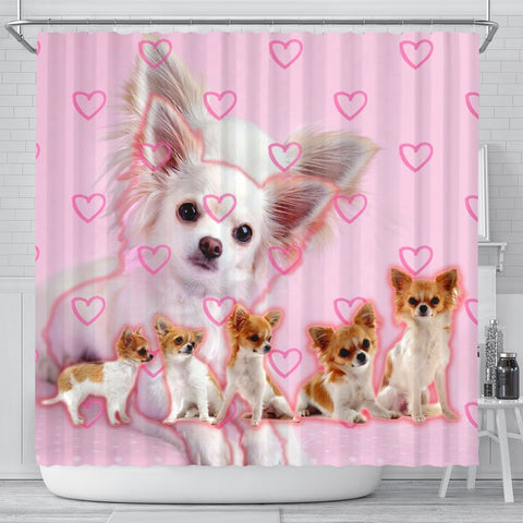 Chihuahua Print Shower Curtains-Free Shipping