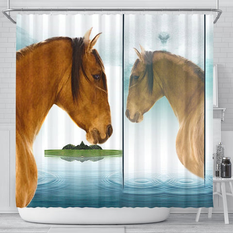 Kiger Mustang Horse Art Print Shower Curtain-Free Shipping
