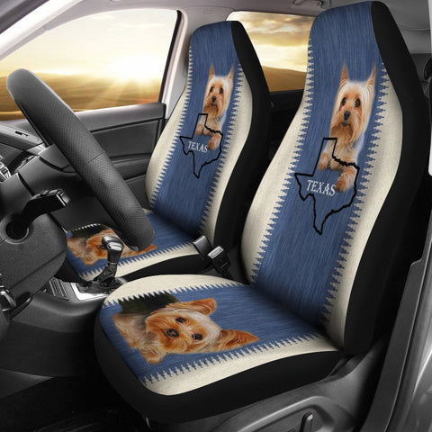 Yorkshire Terrier (Yorkie) Print Car Seat Cover-Free Shipping-TX State