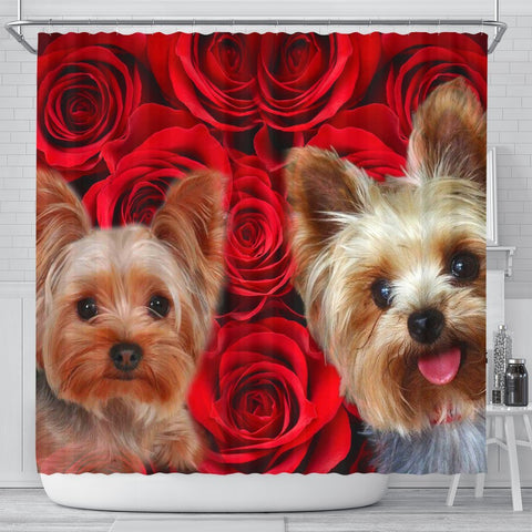 Yorkshire Terrier Print Shower Curtains-Free Shipping