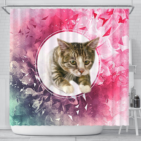 American Shorthair Cat Print Shower Curtain-Free Shipping