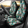Old English Sheepdog Floral Print Car Seat Covers-Free Shipping