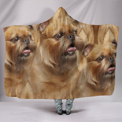 Brussels Griffon Dog Print Hooded Blanket-Free Shipping
