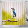 Lovely Kingfisher Bird Print Shower Curtains-Free Shipping