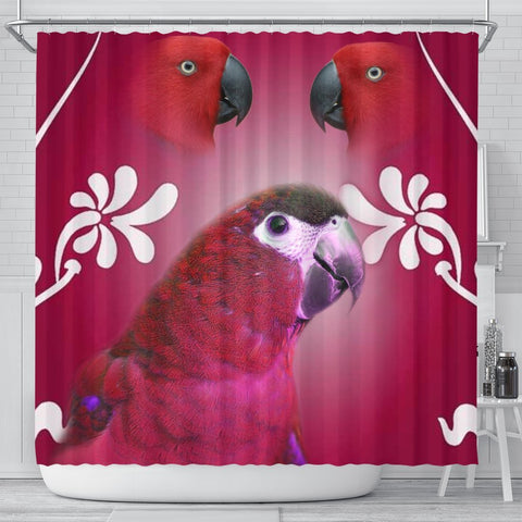 Mini-macaw Parrot Print Shower Curtain-Free Shipping