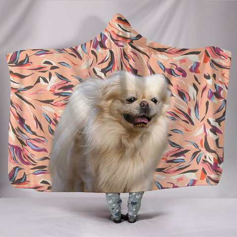 Pekingese Dog Print Hooded Blanket-Free Shipping