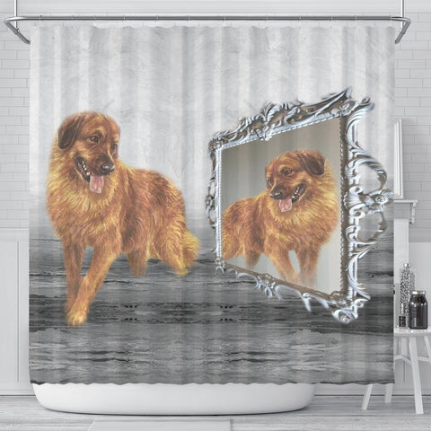 Leonberger Dog Print Shower Curtain-Free Shipping