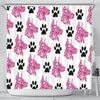 Amazing Great Dane With Paws Print Shower Curtain-Free Shipping