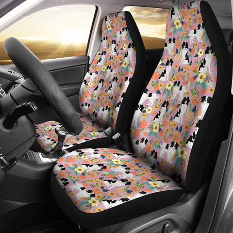 Japanese Chin Dog Floral Print Car Seat Covers-Free Shipping