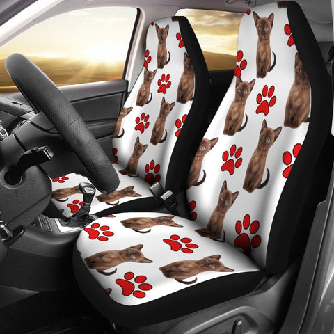 Burmese Cat With Red Paws Print Car Seat Covers-Free Shipping