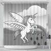 Cute Unicorn Print Shower Curtain-Free Shipping
