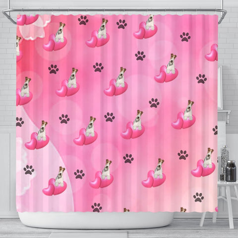 Wire Fox Terrier Print Shower Curtain-Free Shipping