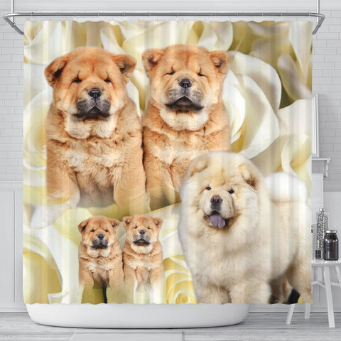 Chow Chow Print Shower Curtains- Free Shipping