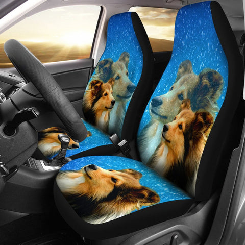 Shetland Sheepdog Print Car Seat Covers-Free Shipping