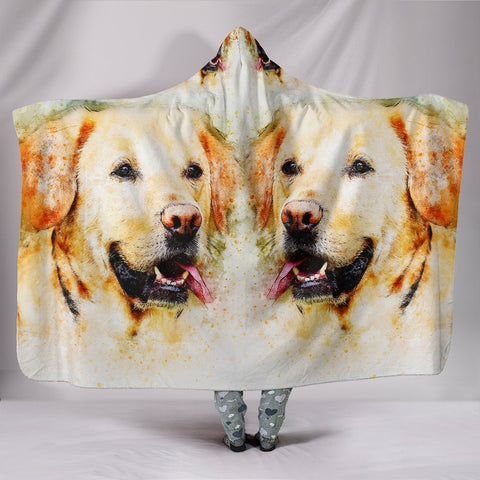 Labrador Retriever Dog Art Print Hooded Blanket-Free Shipping