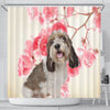 Petit Basset Griffon Vendeen Print Shower Curtains-Free Shipping
