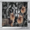 Lovely Australian Silky Terrier Print Shower Curtains-Free Shipping