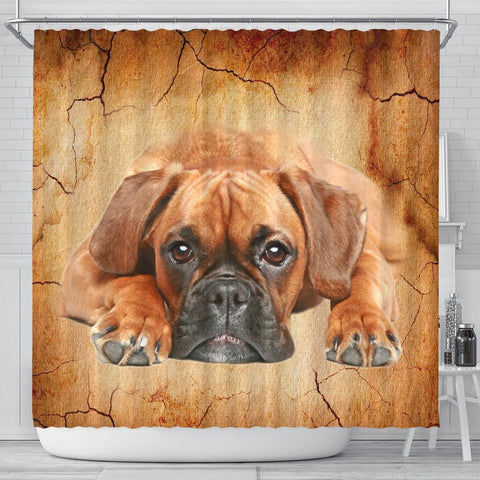 Boxer Dog Print Shower Curtains-Free Shipping