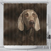 Weimaraner Dog Print Shower Curtain-Free Shipping