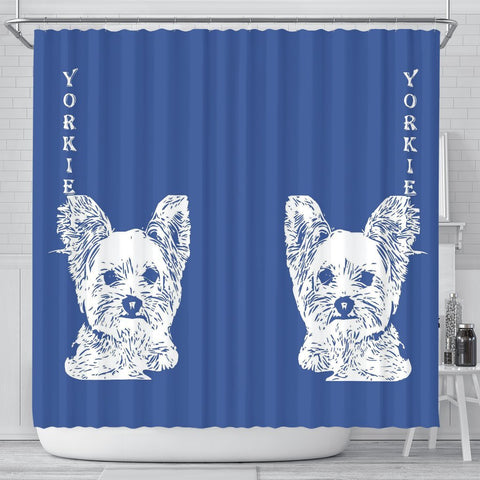 Yorkshire Terrier (Yorkie) Print Shower Curtain-Free Shipping