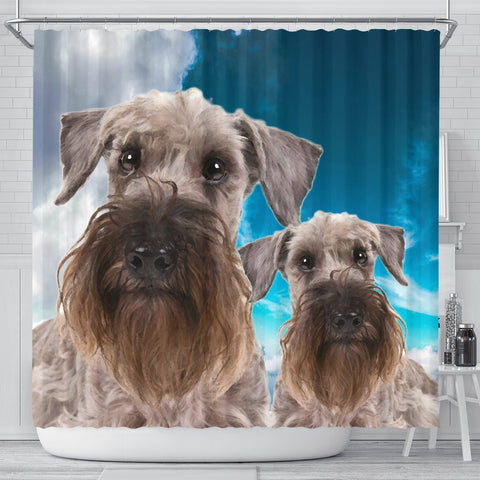 Lovely Cesky Terrier Print Shower Curtains-Free Shipping