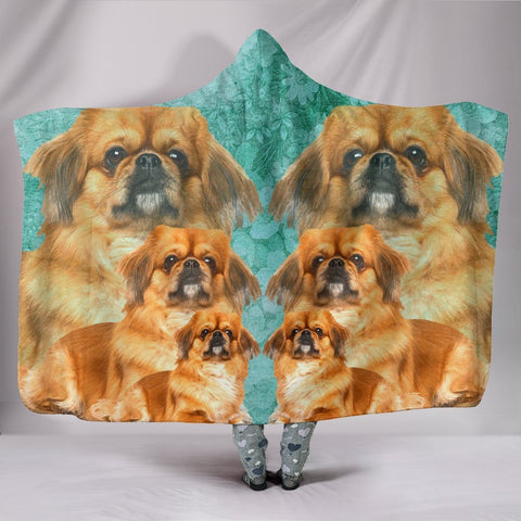 Cute Pekingese Dog Print Hooded Blanket-Free Shipping