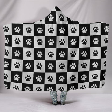 Paws Print Hooded Blanket-Free Shipping