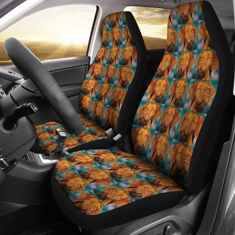 Wirehaired Vizsla Dog Pattern Print Car Seat Covers-Free Shipping