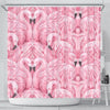 Flamingo Print Shower Curtains-Free Shipping