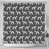 Bedlington Terrier Dog Pattern Print Shower Curtains-Free Shipping