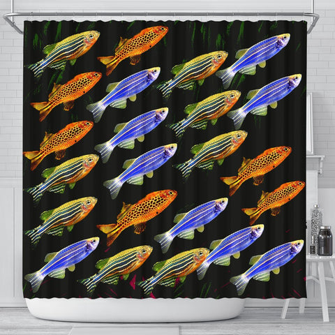 Slender Danios Fish Print Shower Curtains-Free Shipping