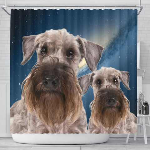 Cesky Terrier Print Shower Curtains-Free Shipping