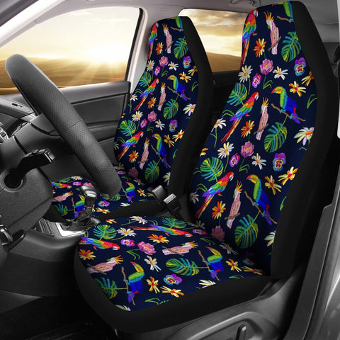 Lovely Parrot Floral Print Car Seat Covers-Free Shipping