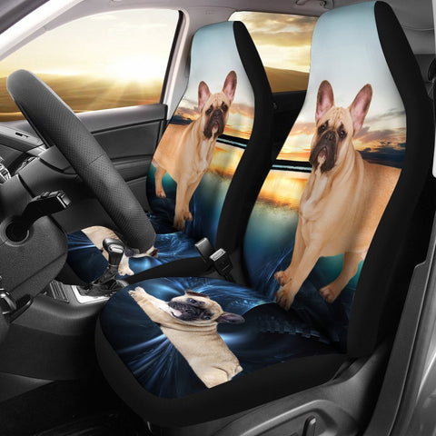 French Bulldog Print Car Seat Covers- Free Shipping