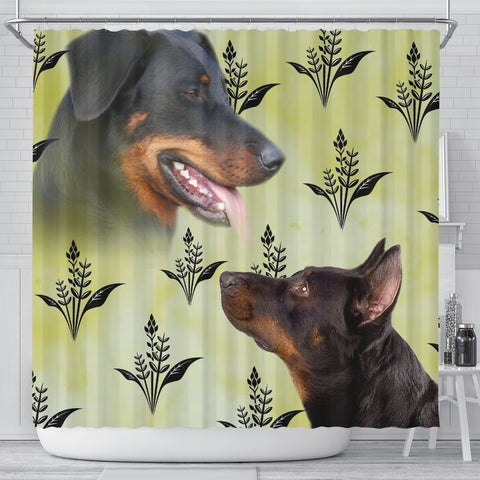 Beauceron Dog Print Shower Curtain-Free Shipping