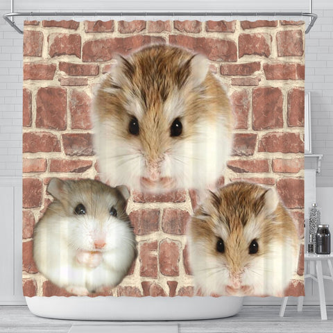 Lovely Roborovski Hamster Print Shower Curtains-Free Shipping